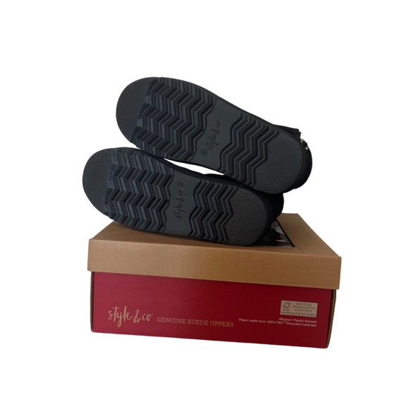Style & Co. NWT Cold Weather Booties Black - Size 9 - Picture 4 of 6